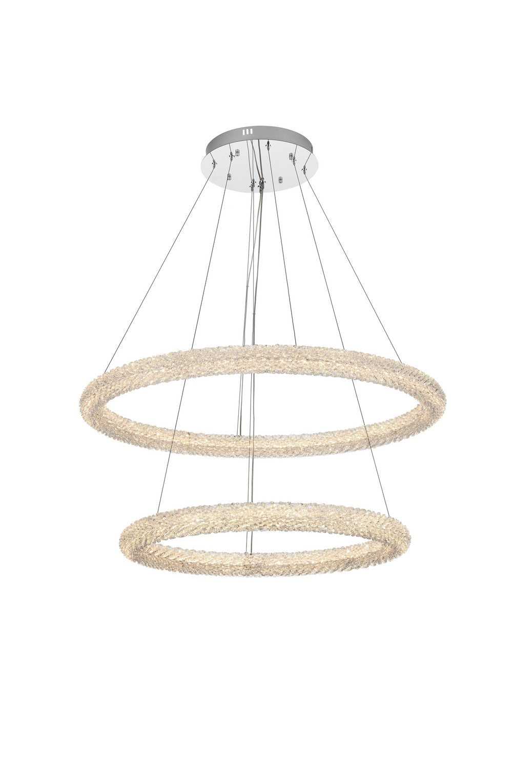 Elegant Lighting - 3800G36C - LED Chandelier - Bowen - Chrome