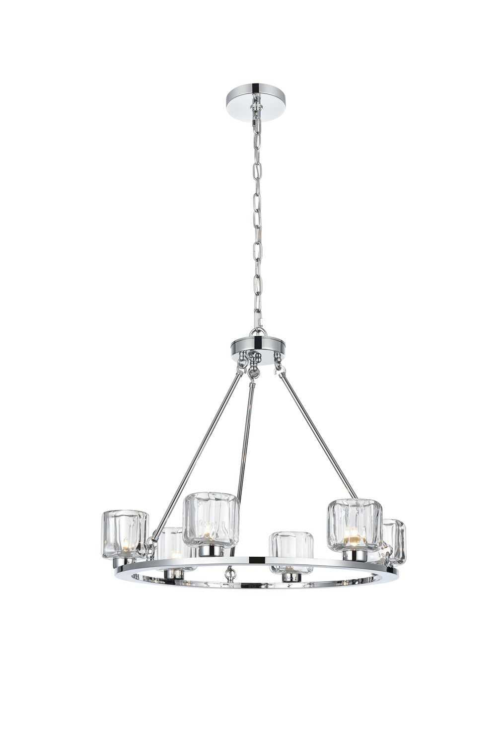 Elegant Lighting - 5100D26C - Six Light Chandelier - Cadence - Chrome and Clear