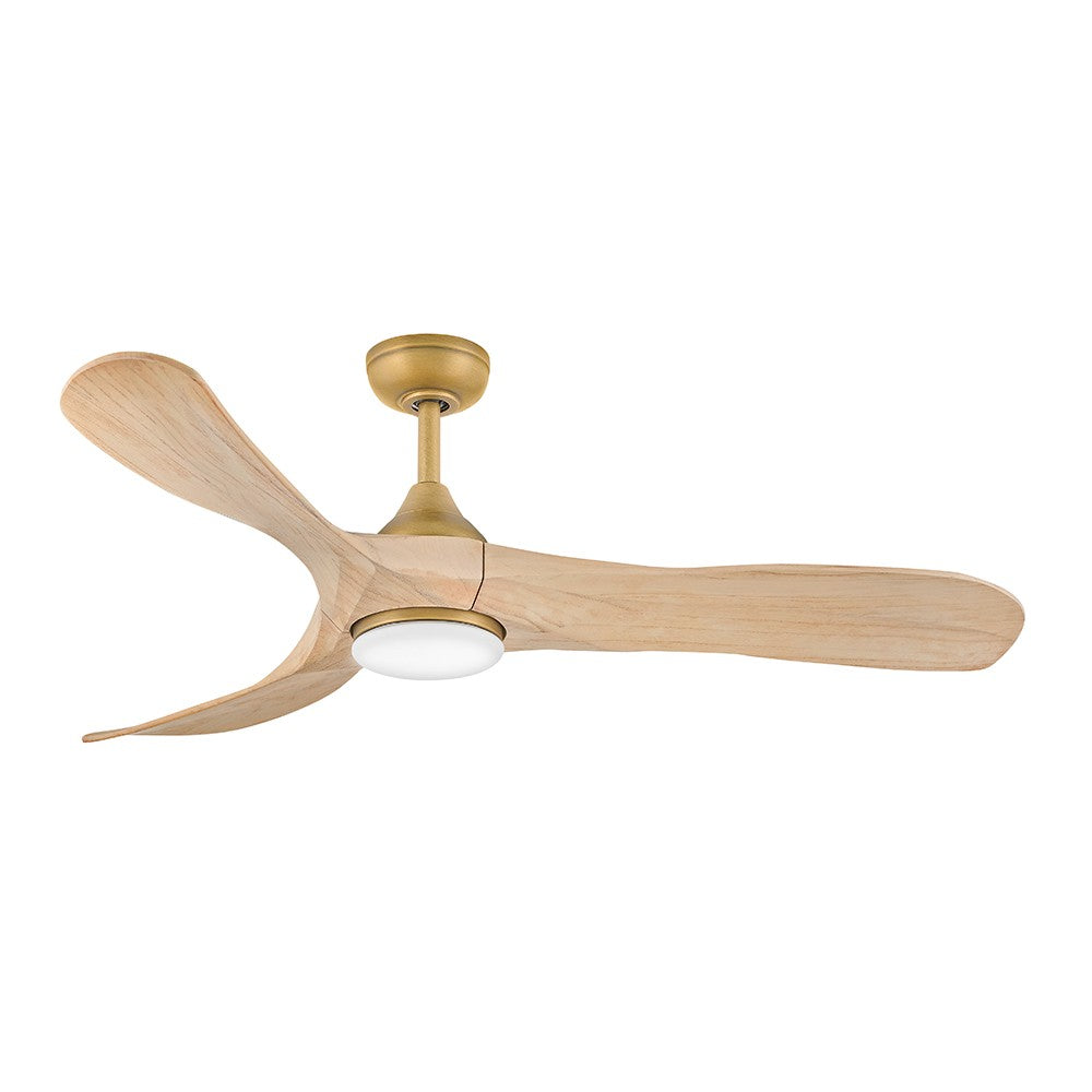 Swell Illuminated 56"Ceiling Fan in Heritage Brass - available from The Lighting Shoppe, trusted by Canadian homeowners