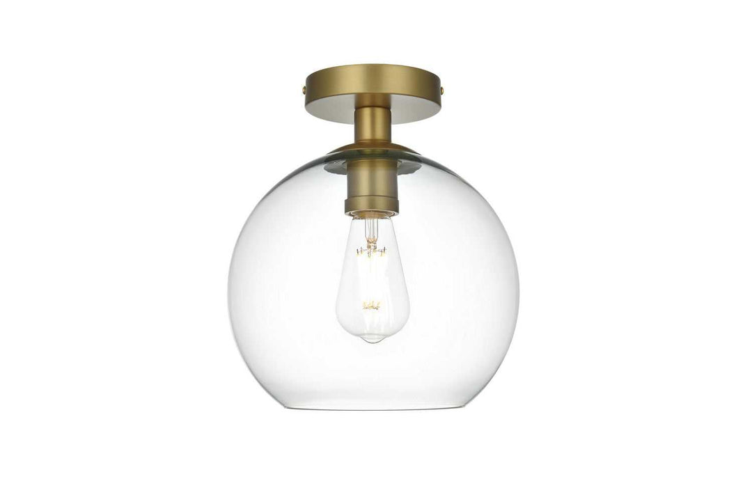Elegant Lighting - LD2210SG - One Light Flush Mount - Baxter - Satin Gold and Clear