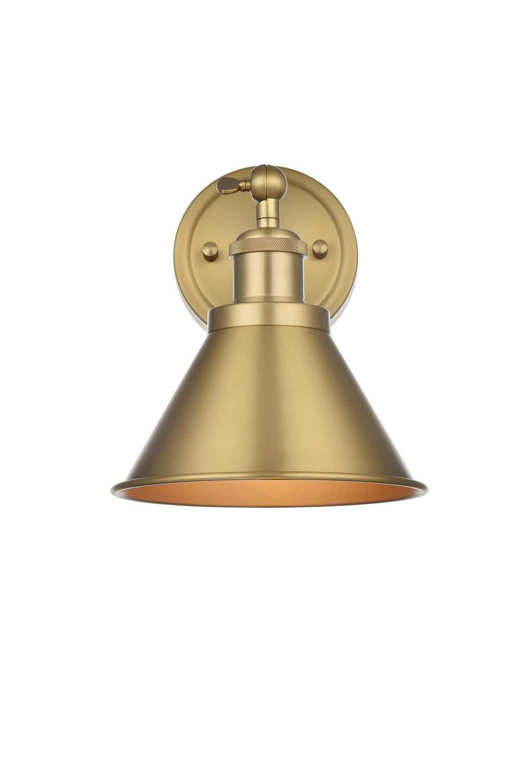 Vaman One Light Wall Sconce in Satin Gold Elegant Lighting