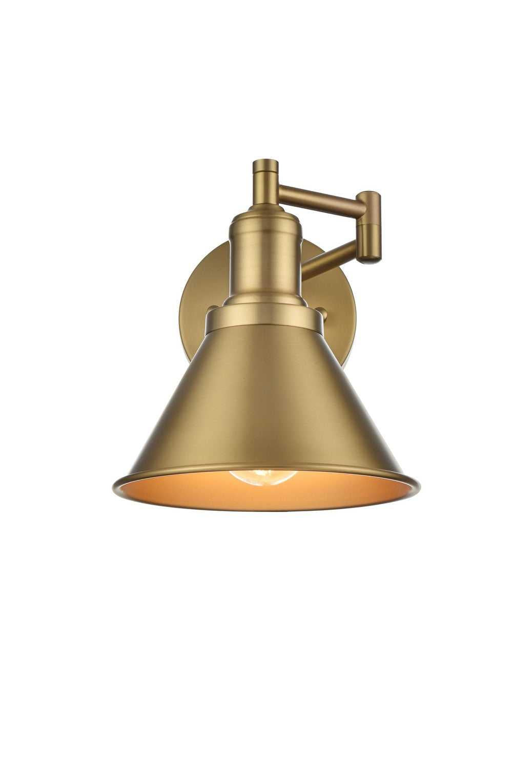 Varden One Light Wall Sconce in Satin Gold Elegant Lighting