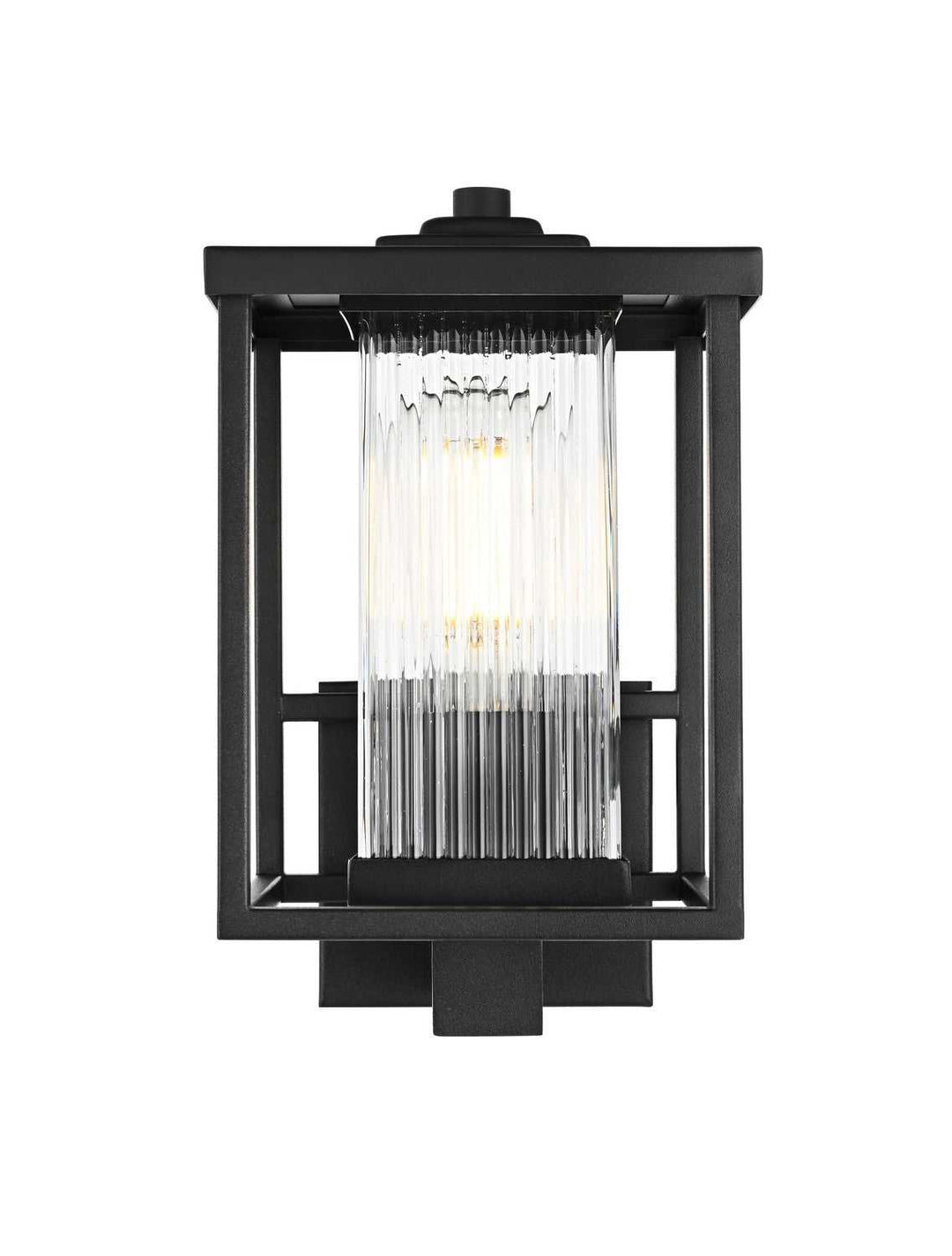 Dover One Light Outdoor Wall Sconce in Black Elegant Lighting