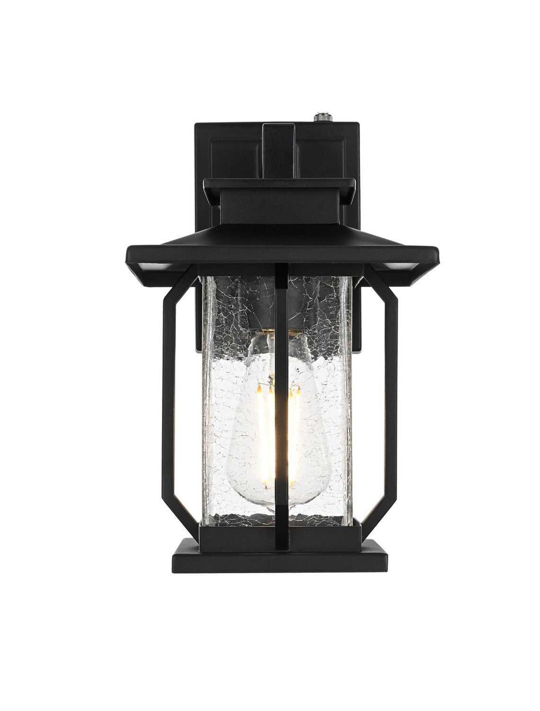 Salem One Light Outdoor Wall Sconce in Black Elegant Lighting