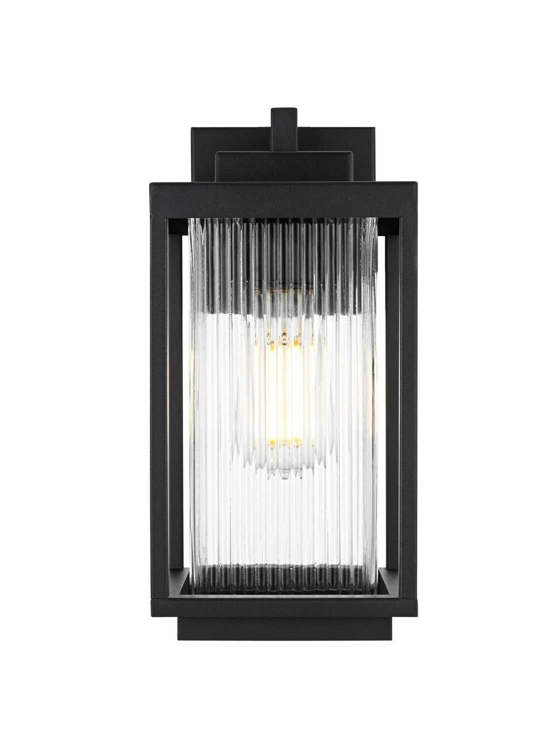 Ludlow One Light Outdoor Wall Sconce in Black Elegant Lighting