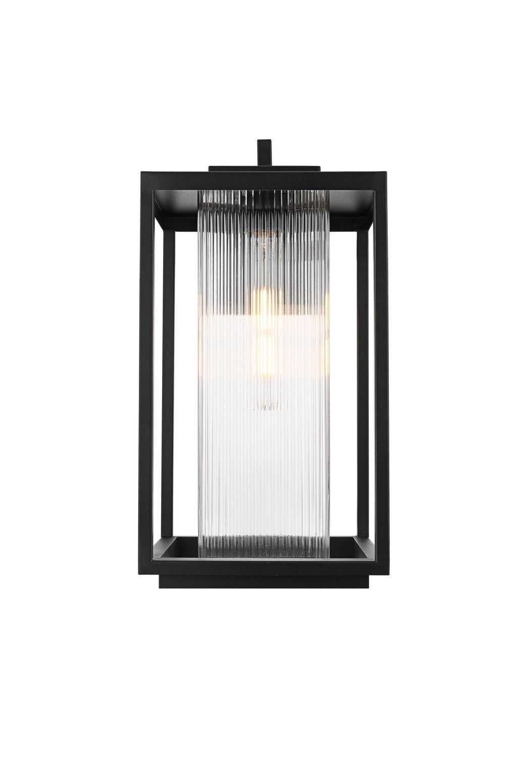 Ludlow One Light Outdoor Wall Sconce in Black Elegant Lighting