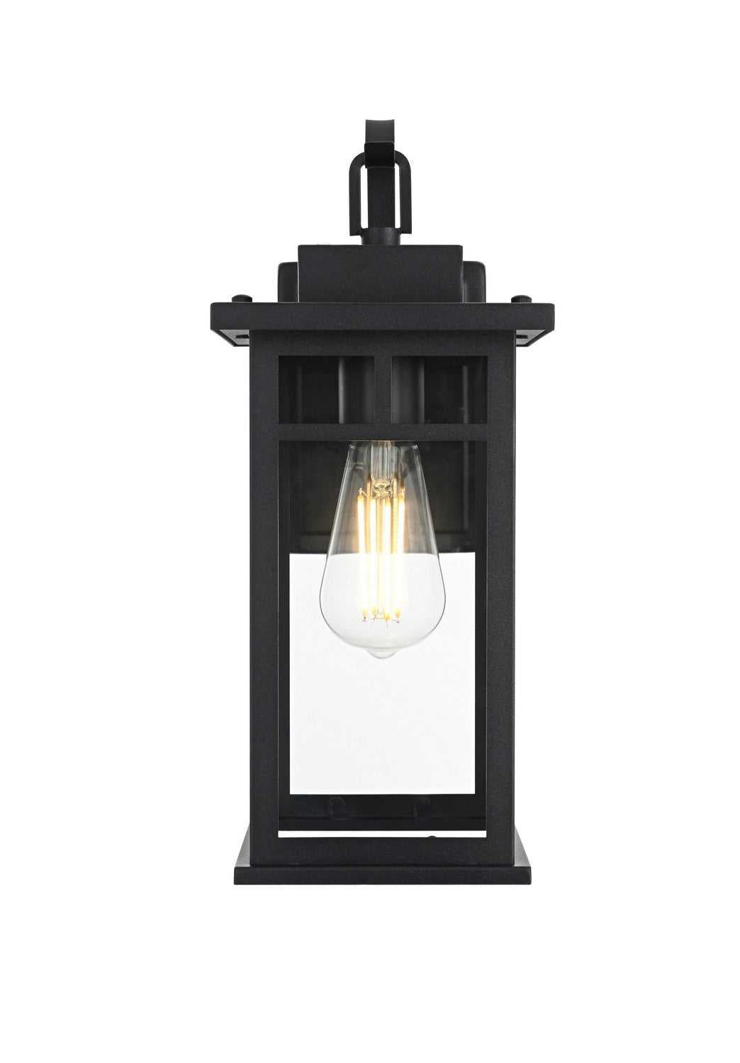 Mercer One Light Outdoor Wall Sconce in Black Elegant Lighting