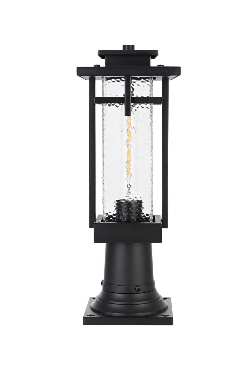 Cambria One Light Outdoor Post Mount in Black Elegant Lighting