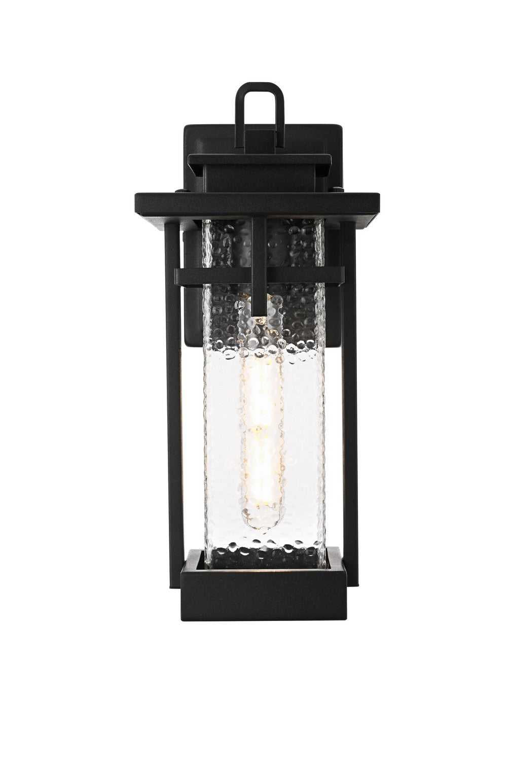 Cambria One Light Outdoor Wall Sconce in Black Elegant Lighting