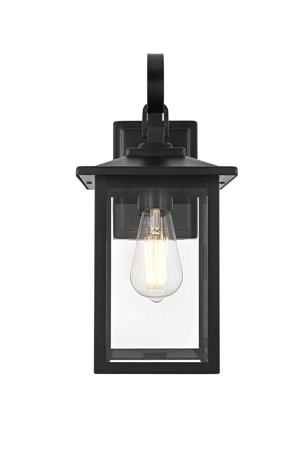 Carisle One Light Outdoor Wall Sconce in Black Elegant Lighting