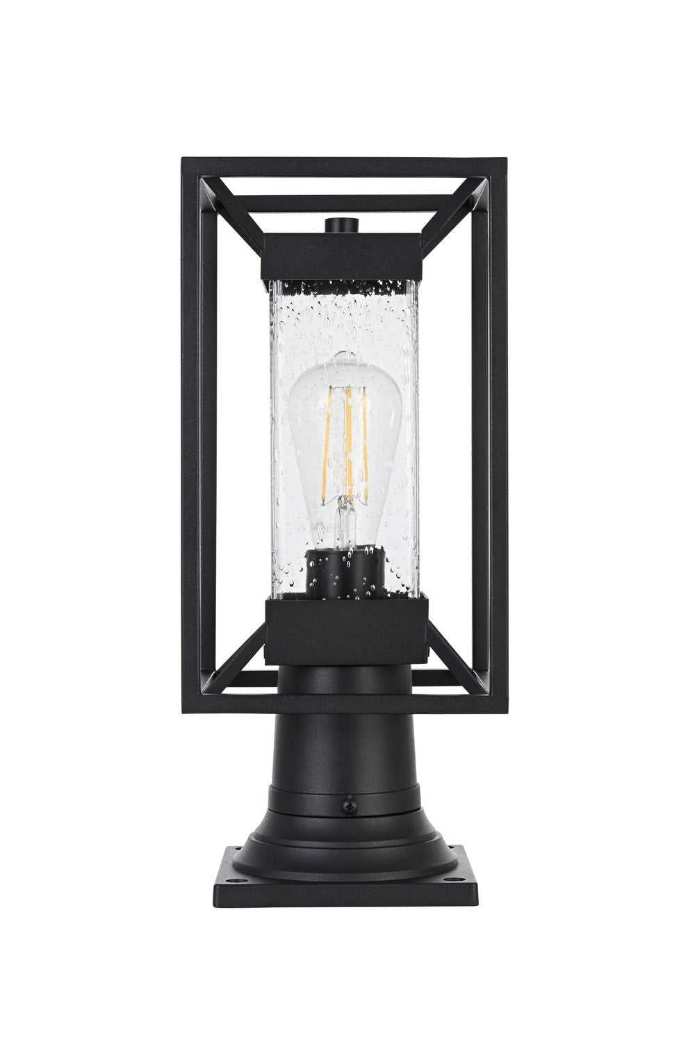Willington One Light Outdoor Post Mount in Black Elegant Lighting
