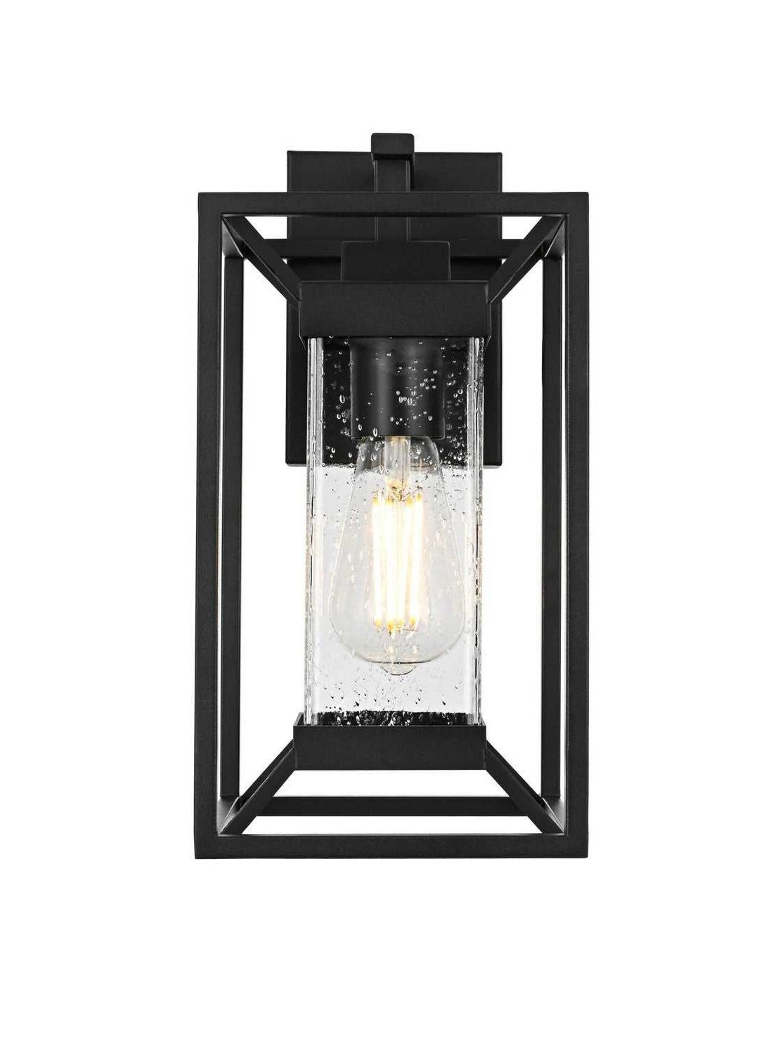 Willington One Light Outdoor Wall Sconce in Black Elegant Lighting