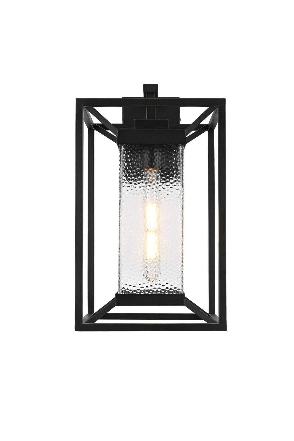 Willington One Light Outdoor Wall Sconce in Black Elegant Lighting