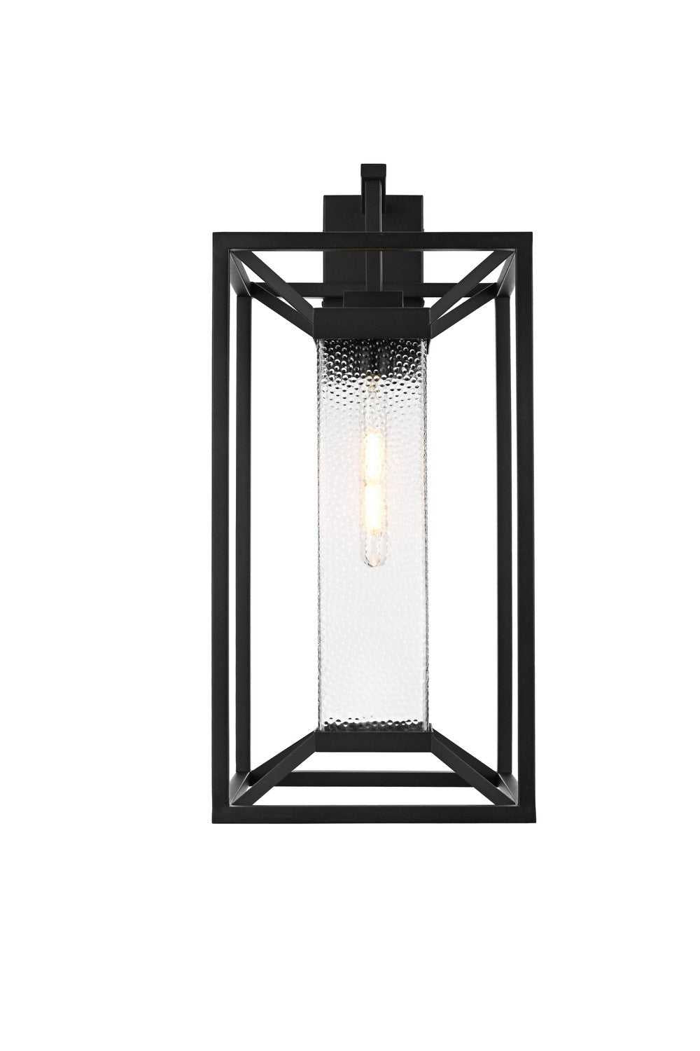 Willington One Light Outdoor Wall Sconce in Black Elegant Lighting