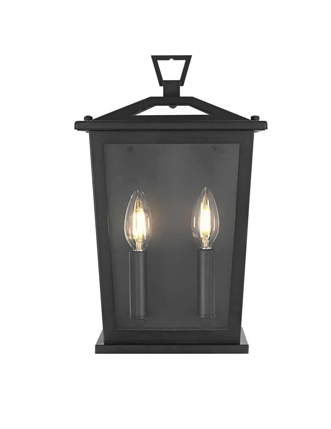 Chevron Two Step Elegant Lighting - OD331W14BK - Two Light Outdoor Wall Sconce ...