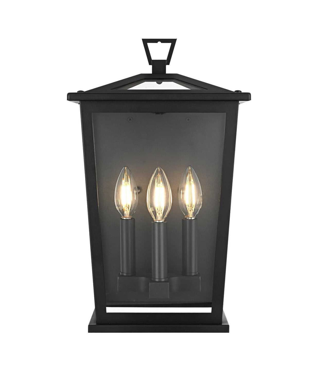 Richmond Three Light Outdoor Wall Sconce in Black Elegant Lighting