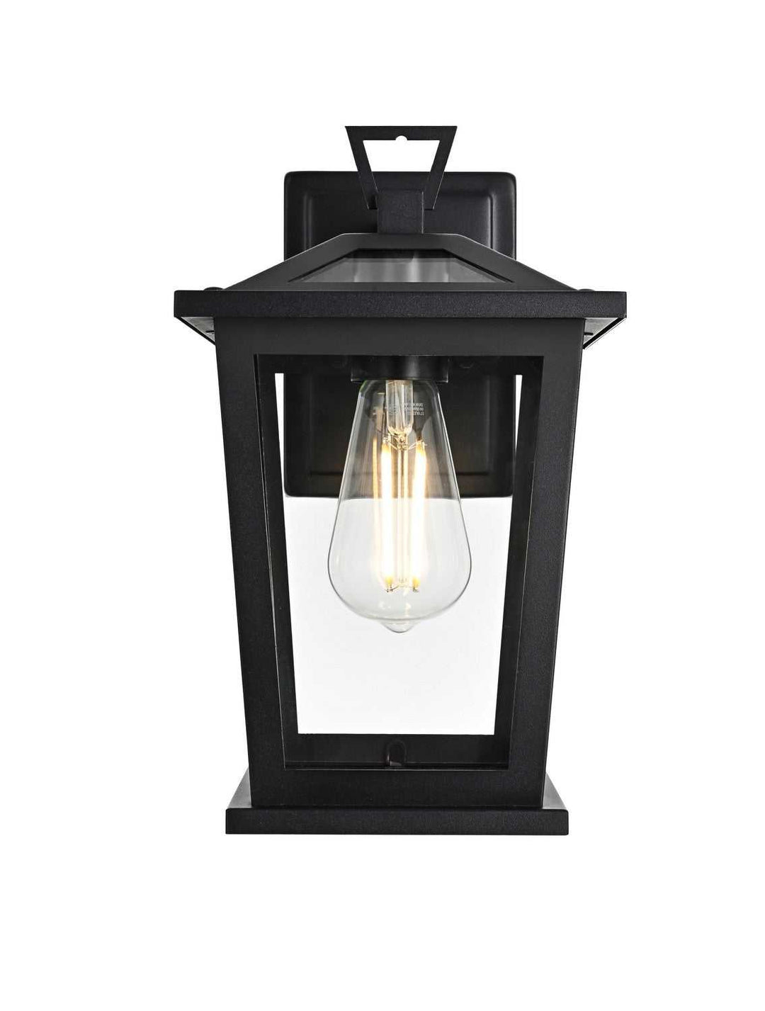 Cayman One Light Outdoor Wall Sconce in Black Elegant Lighting