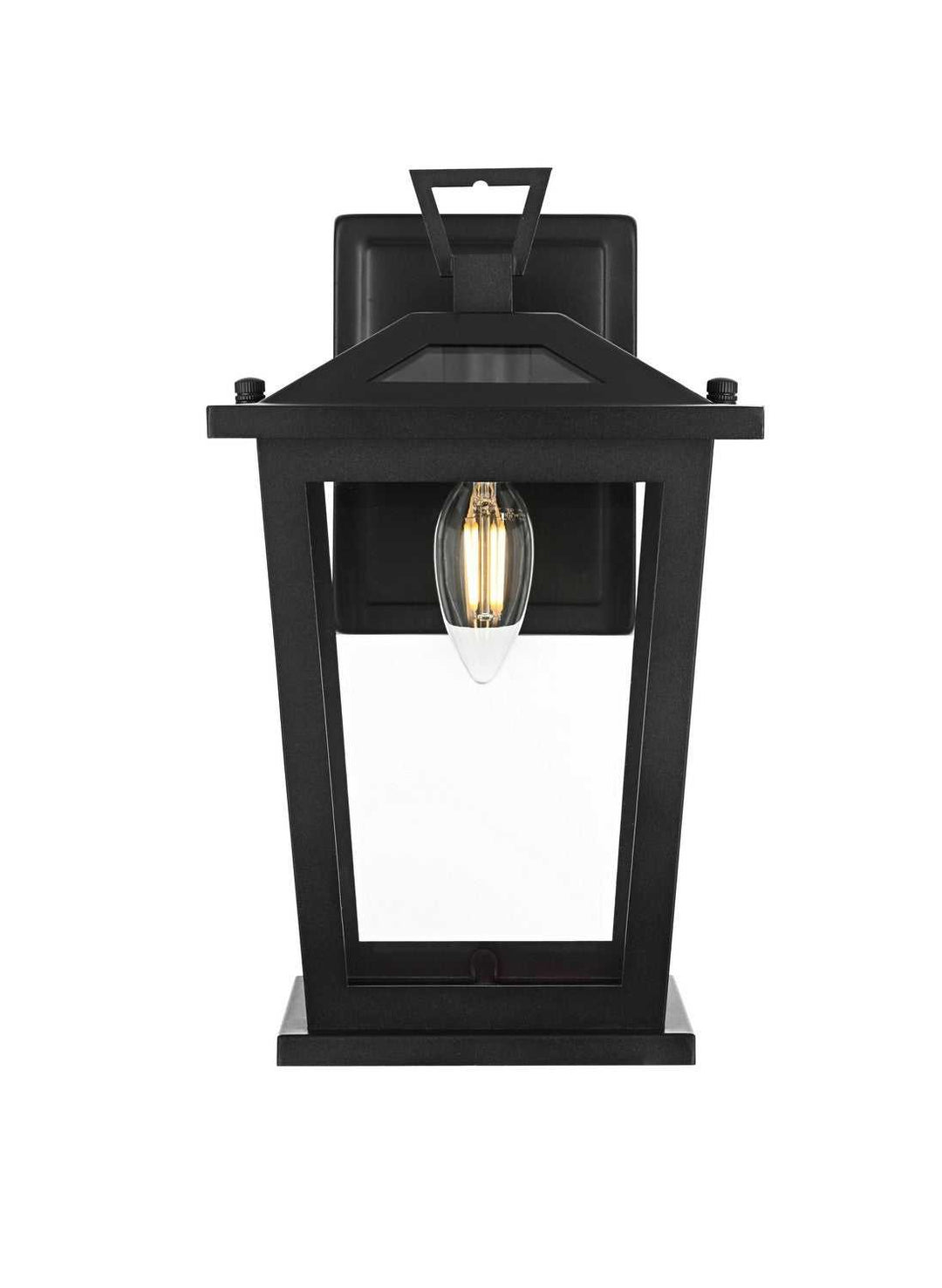 Berks One Light Outdoor Wall Sconce in Black Elegant Lighting