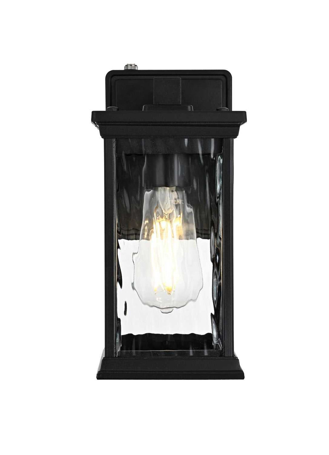 Mascher One Light Outdoor Wall Sconce in Black Elegant Lighting