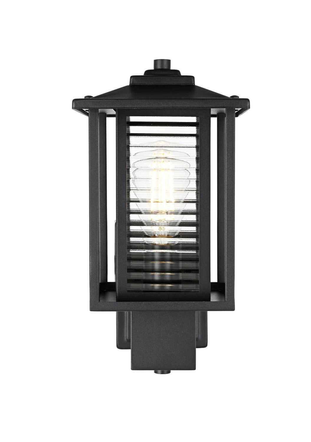 Bouvier One Light Outdoor Wall Sconce in Black Elegant Lighting