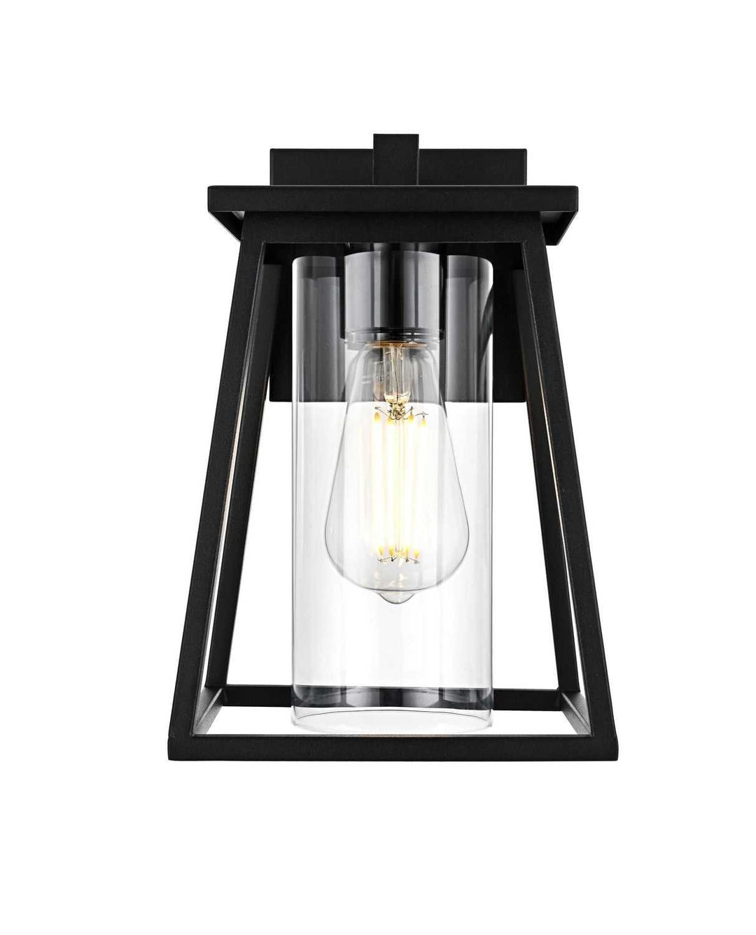 Lambert One Light Outdoor Wall Sconce in Black Elegant Lighting