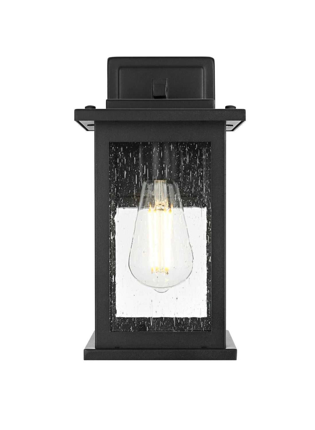 Ringgold One Light Outdoor Wall Sconce in Black Elegant Lighting