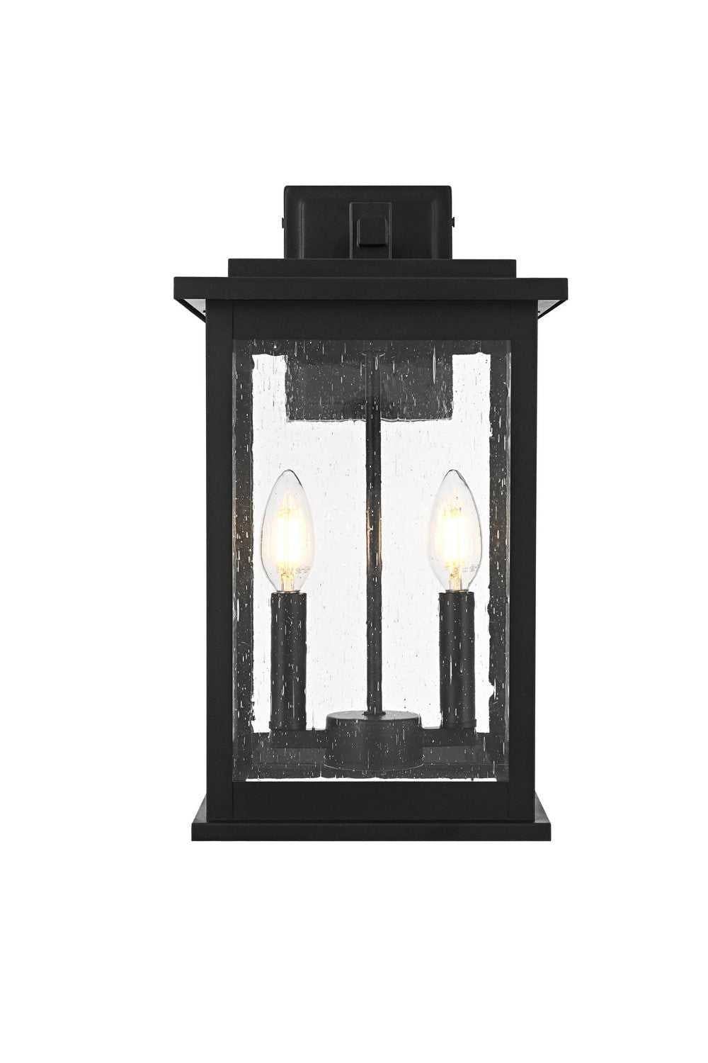 Ringgold Two Light Outdoor Wall Sconce in Black Elegant Lighting