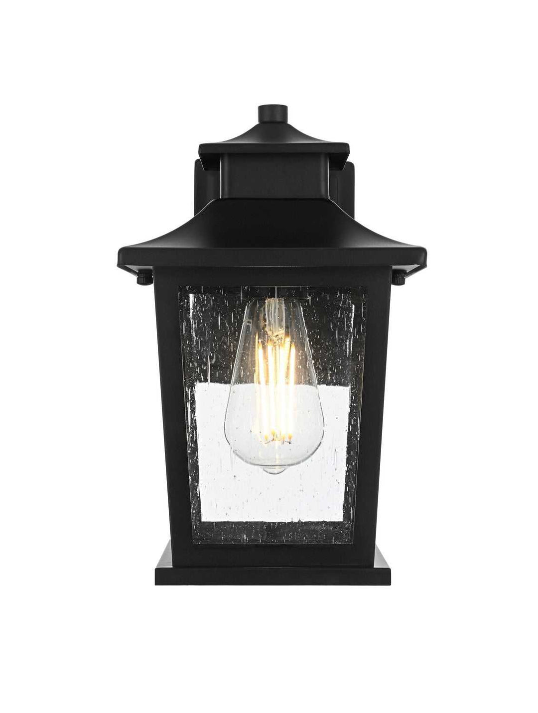 Redner One Light Outdoor Wall Sconce in Black Elegant Lighting
