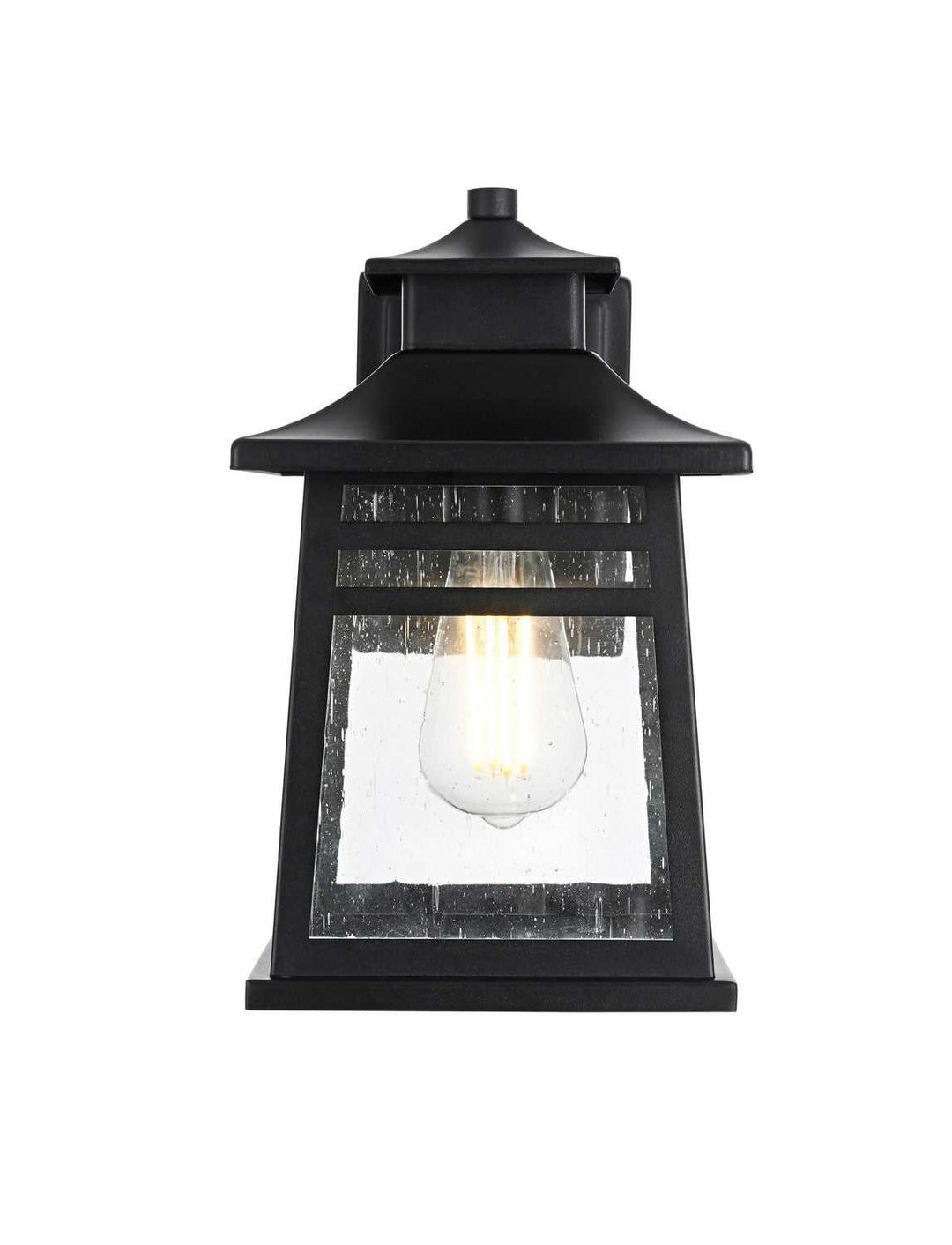 Bambrey One Light Outdoor Wall Sconce in Black Elegant Lighting