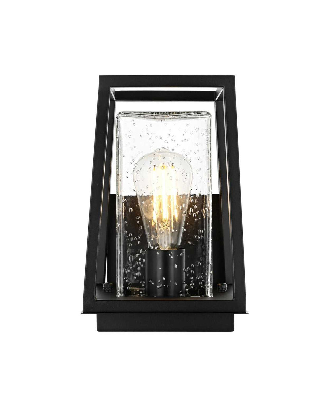 Lehigh One Light Outdoor Wall Sconce in Black Elegant Lighting