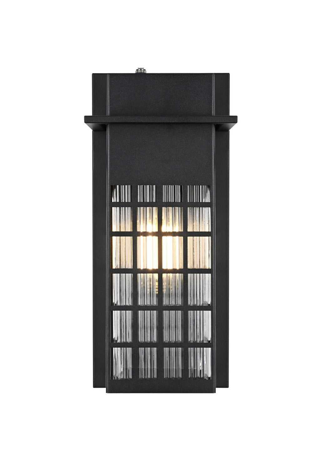 Palmer One Light Outdoor Wall Sconce in Black Elegant Lighting