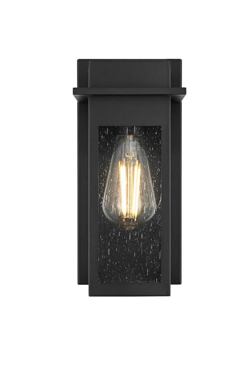 Dunton One Light Outdoor Wall Sconce in Black Elegant Lighting