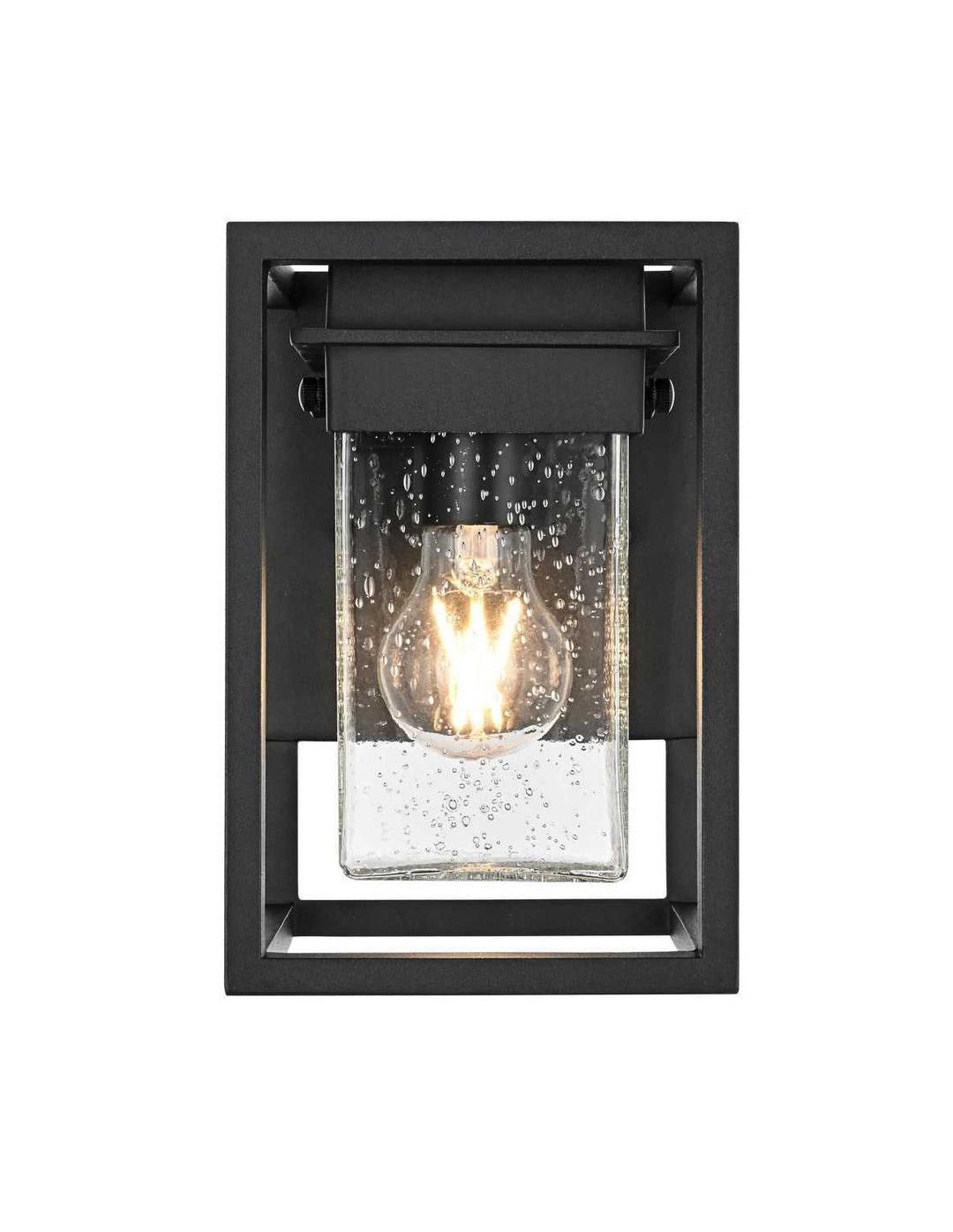 Morse One Light Outdoor Wall Sconce in Black Elegant Lighting