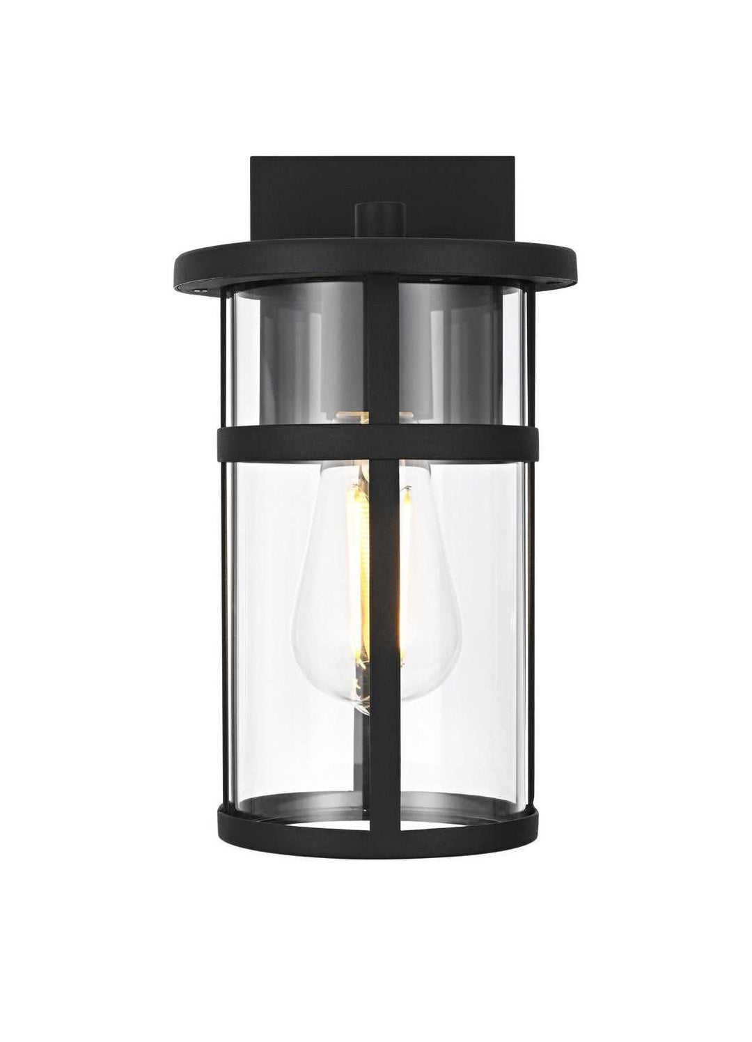Henrik One Light Outdoor Wall Sconce in Black Elegant Lighting