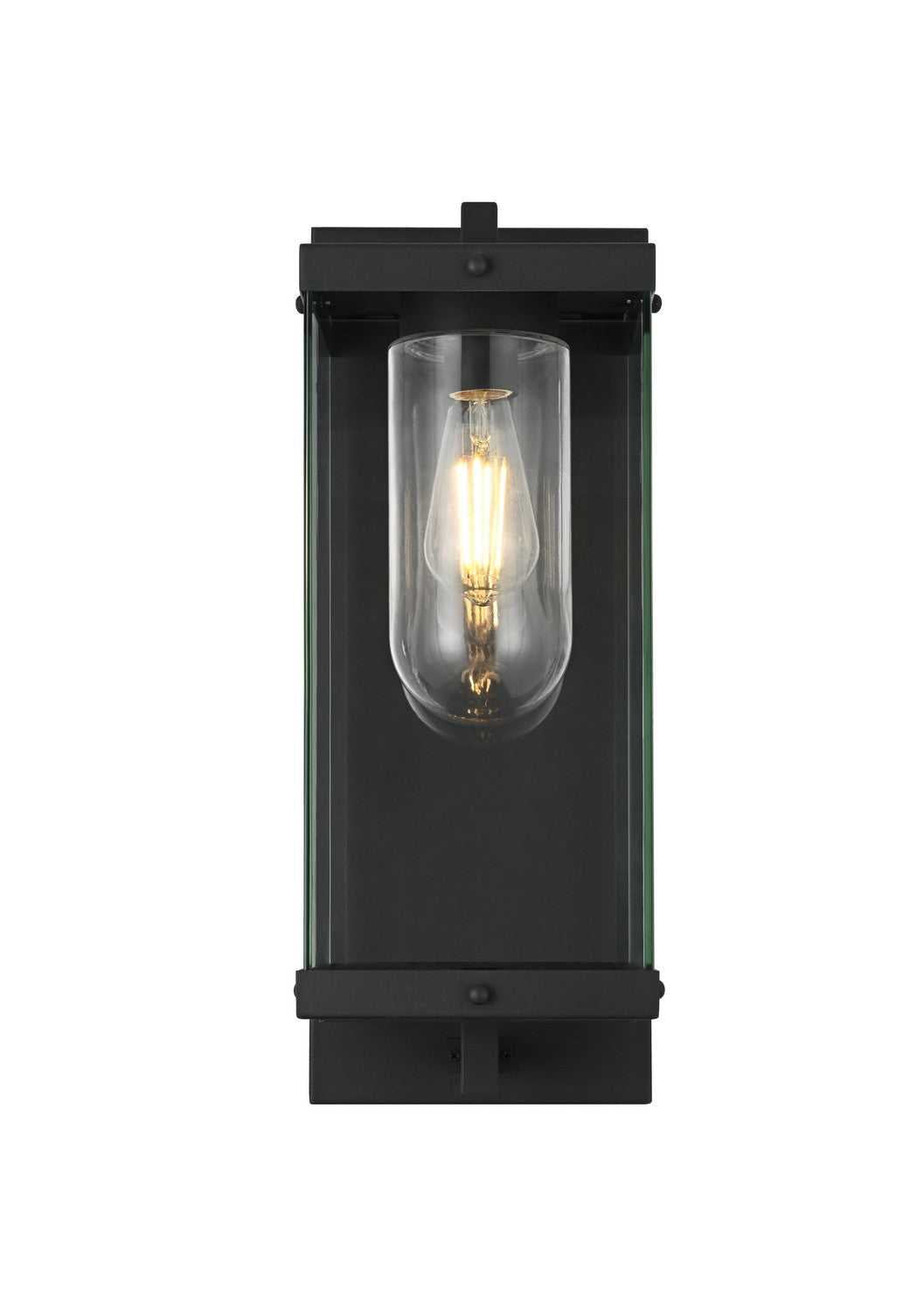 Keaton One Light Outdoor Wall Sconce in Black Elegant Lighting