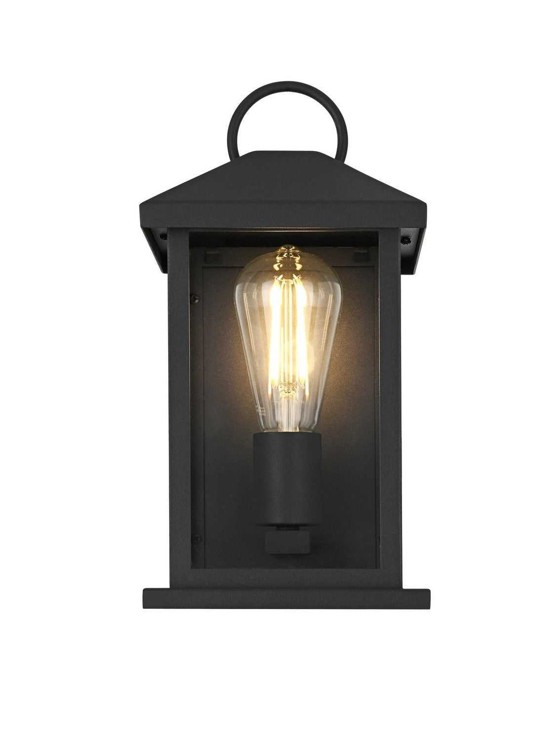 Neil One Light Outdoor Wall Sconce in Black Elegant Lighting