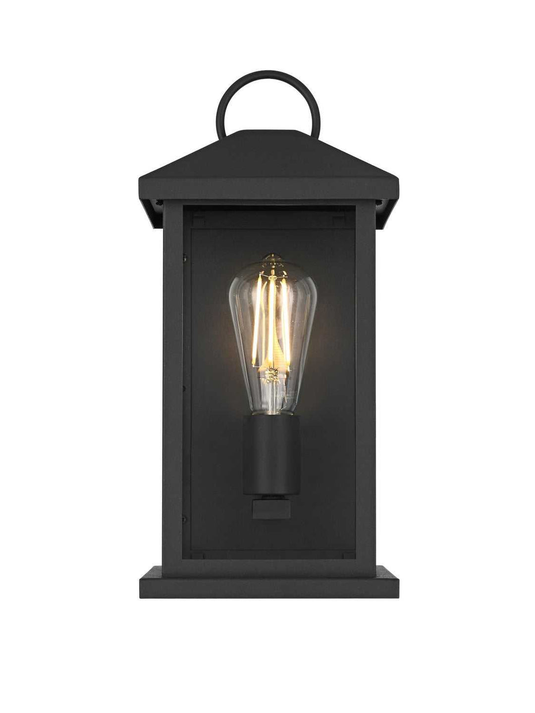 Neil One Light Outdoor Wall Sconce in Black Elegant Lighting