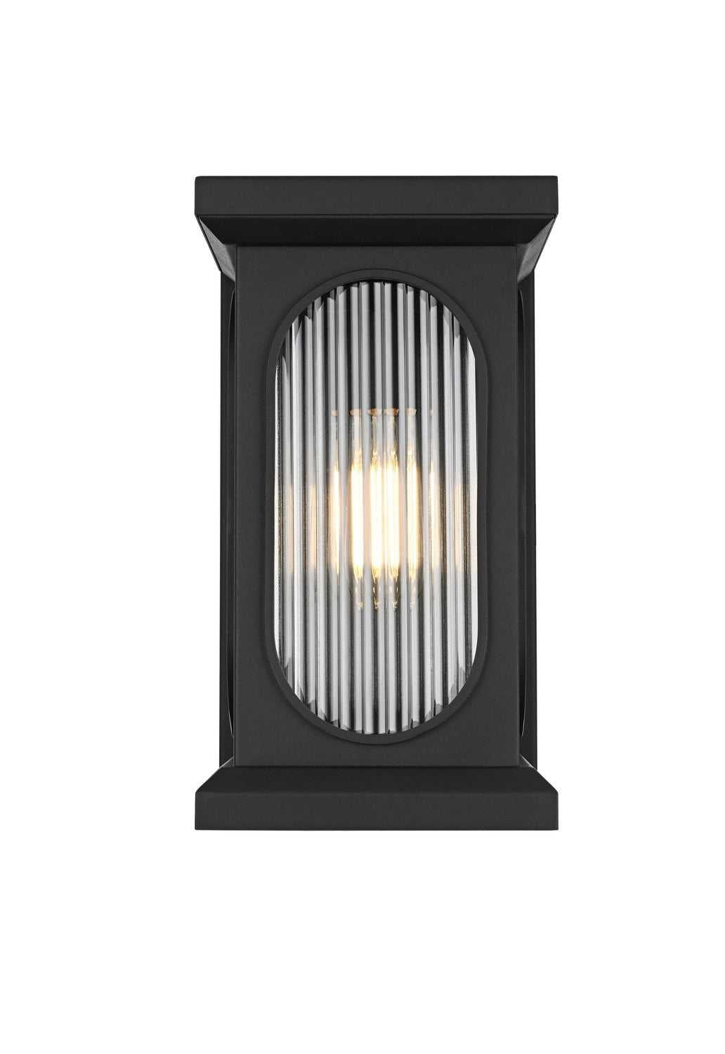 Sevyn One Light Outdoor Wall Sconce in Black Elegant Lighting