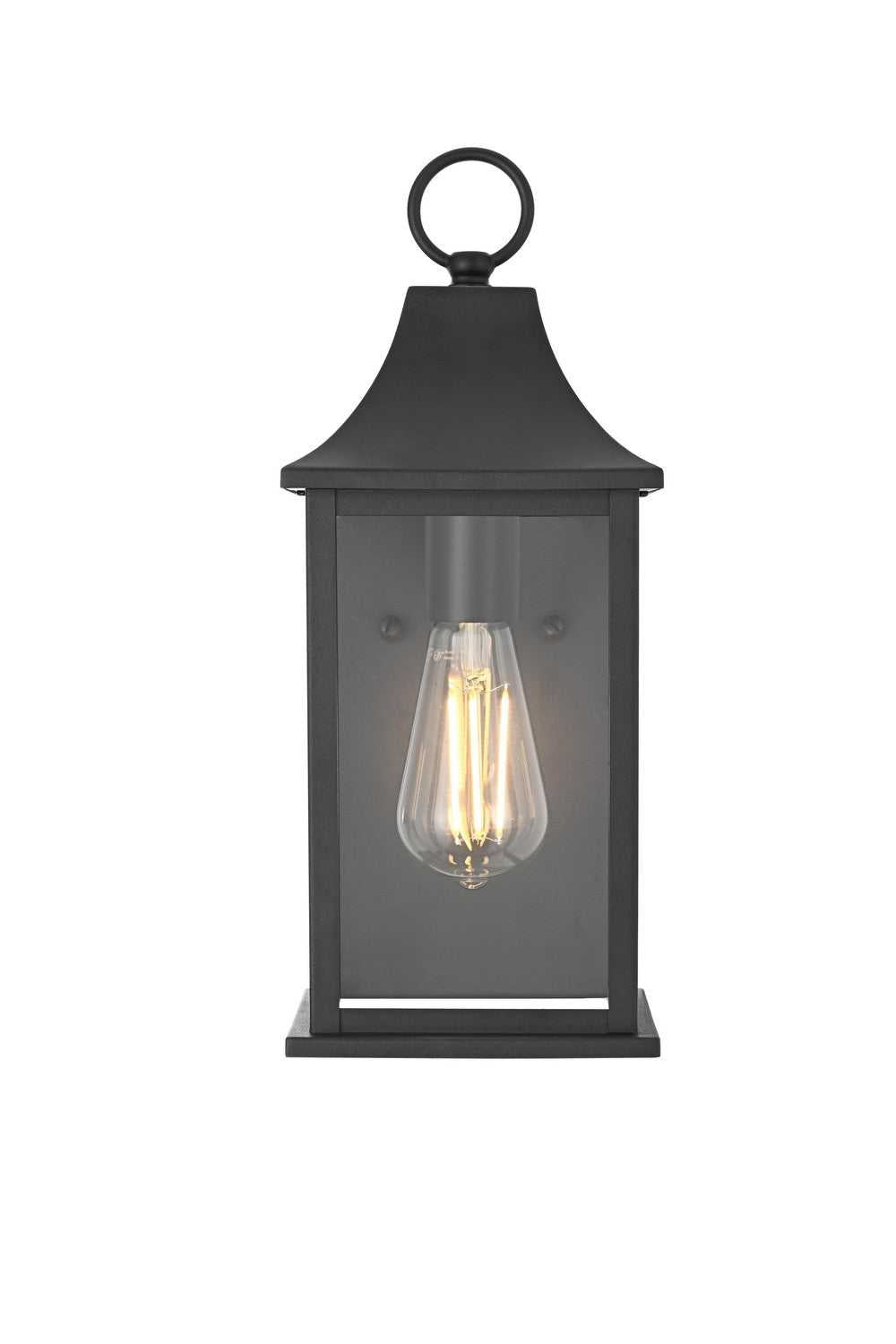 Shepard One Light Outdoor Wall Sconce in Black Elegant Lighting