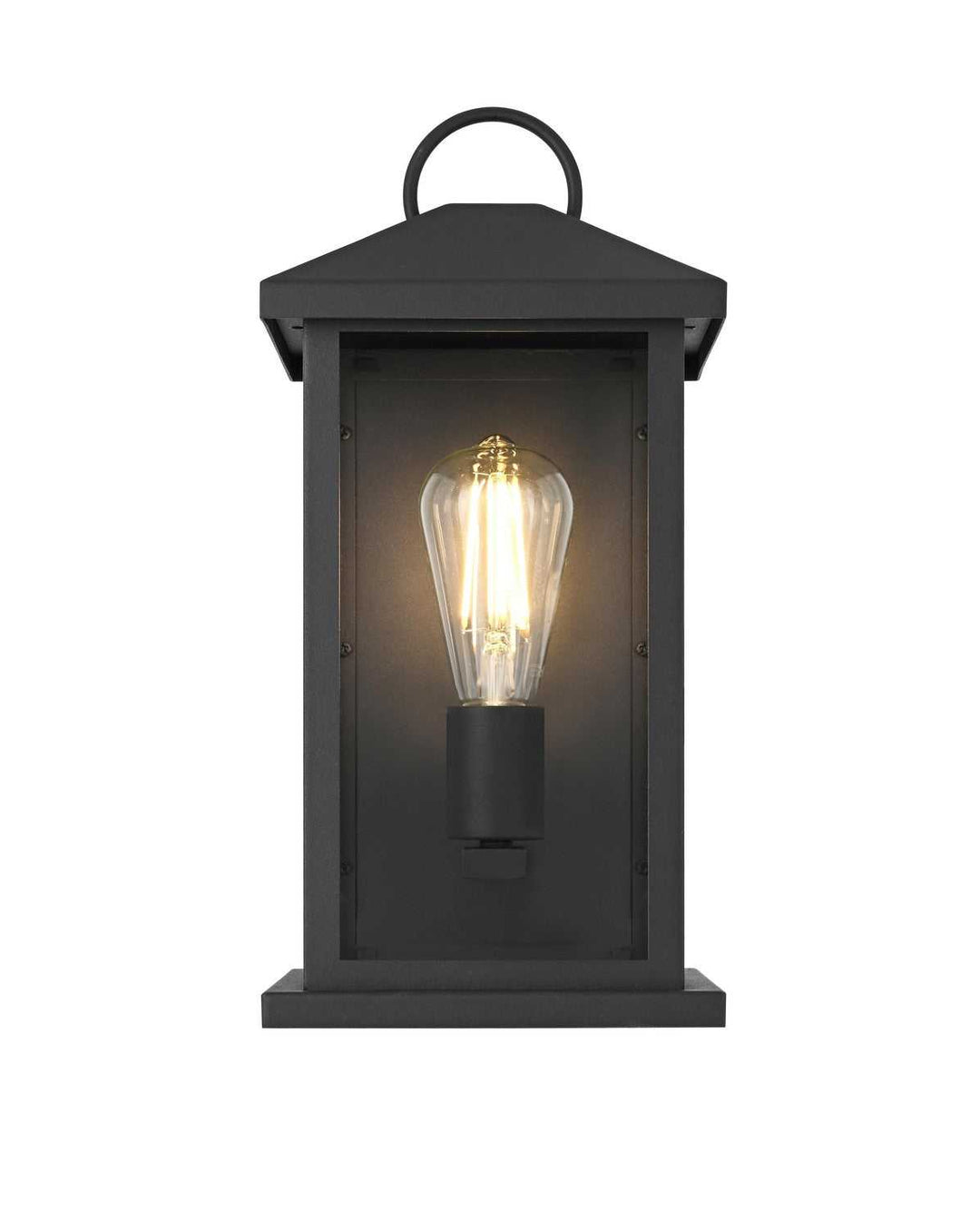 Neil One Light Outdoor Wall Sconce in Black Elegant Lighting