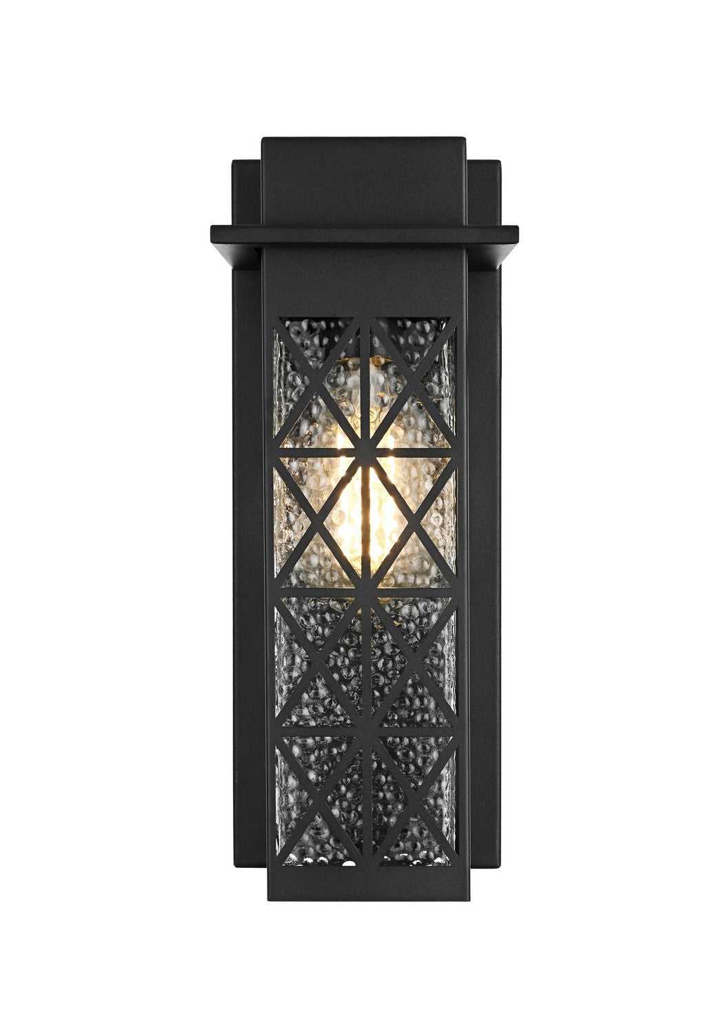 Wildey One Light Outdoor Wall Sconce in Black Elegant Lighting