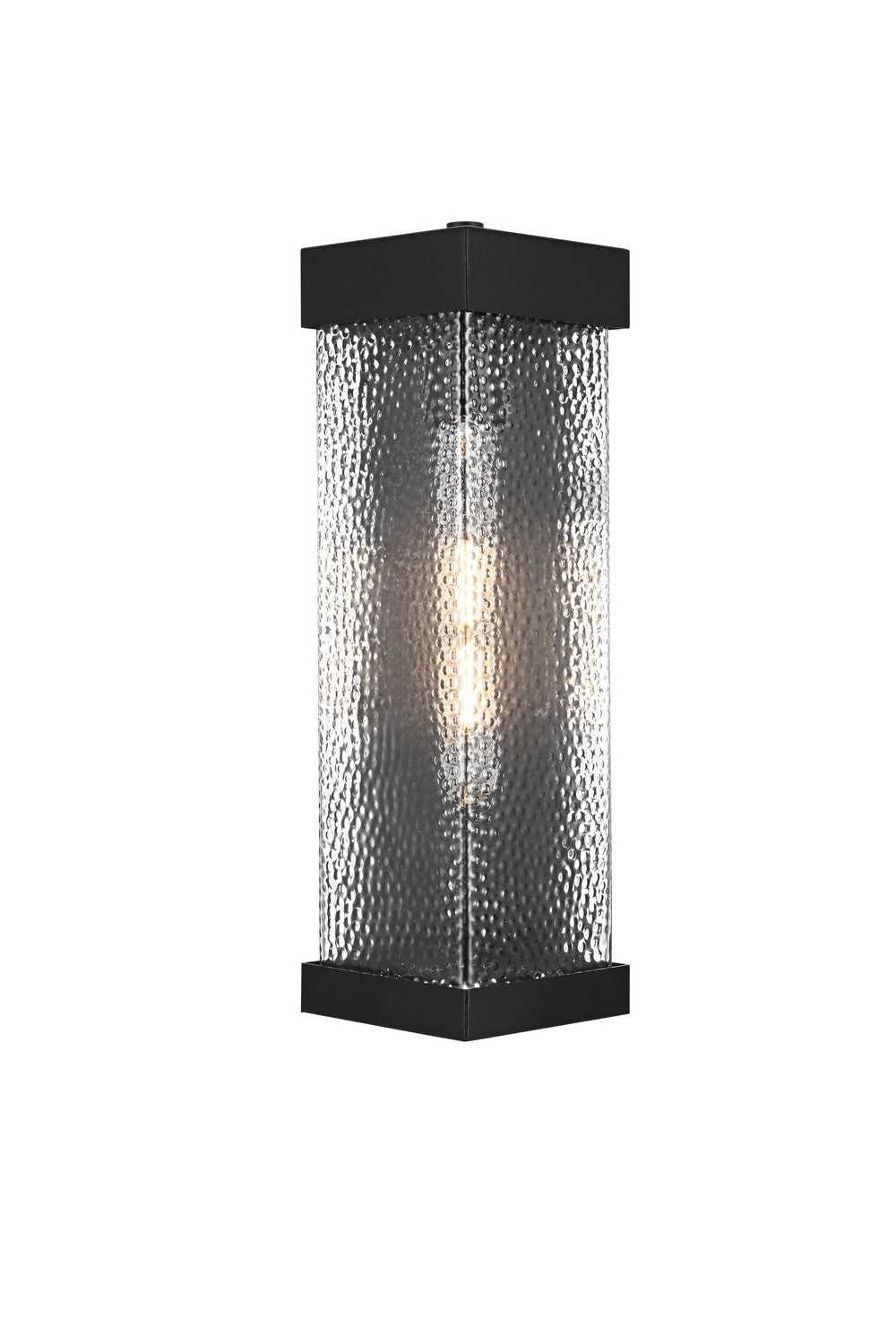 Swain One Light Outdoor Wall Sconce in Black Elegant Lighting