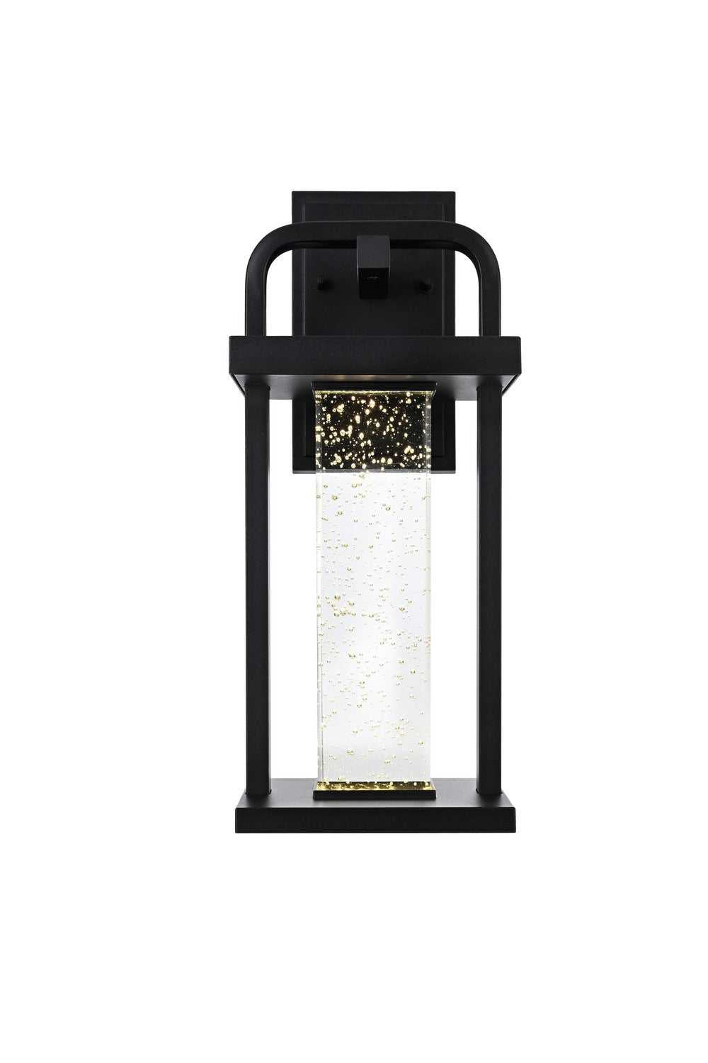 Uriah LED Outdoor Wall Sconce in Black and Clear Elegant Lighting