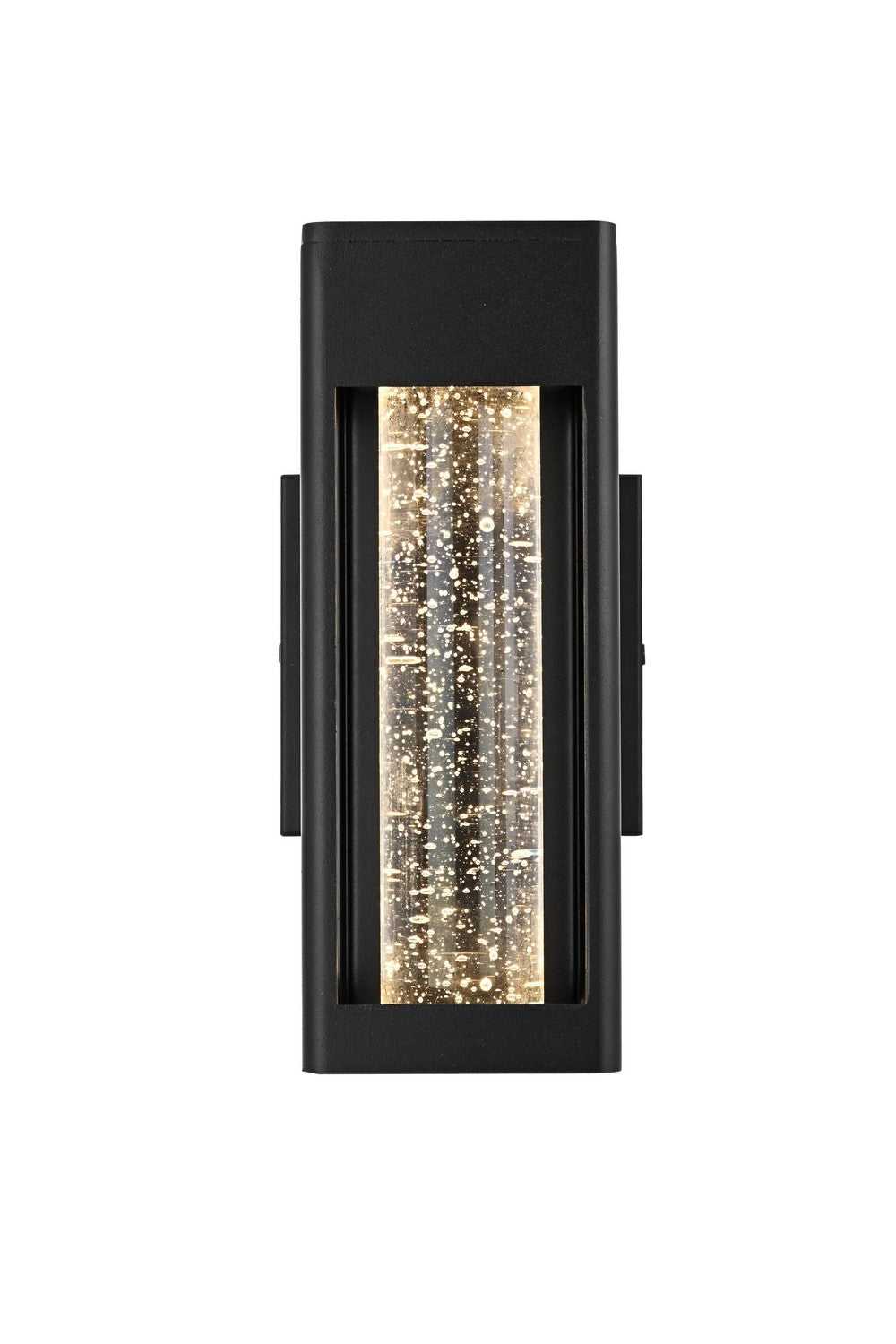 Amaris LED Outdoor Wall Sconce in Black and Clear Elegant Lighting