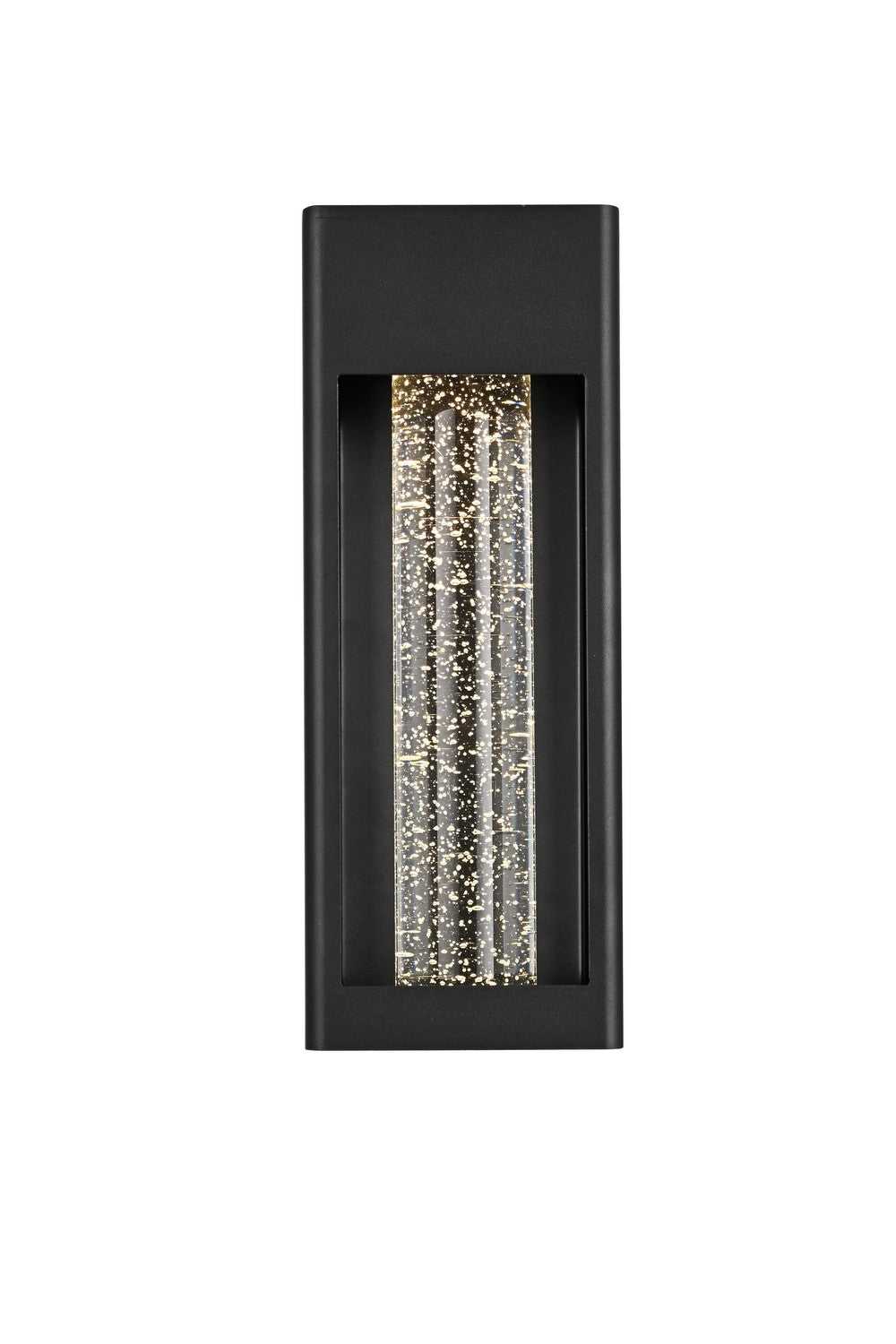 Amaris LED Outdoor Wall Sconce in Black and Clear Elegant Lighting
