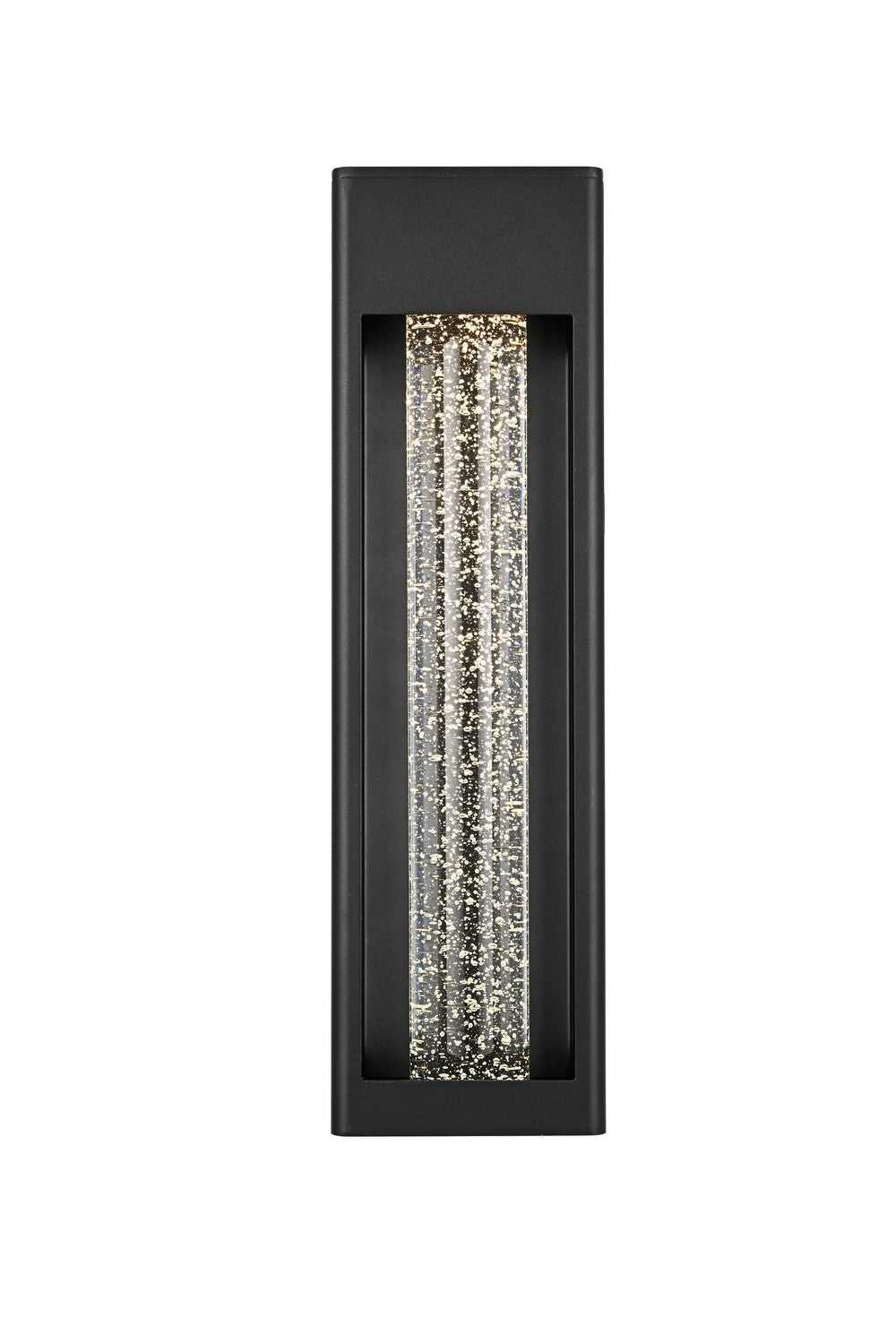 Amaris LED Outdoor Wall Sconce in Black and Clear Elegant Lighting