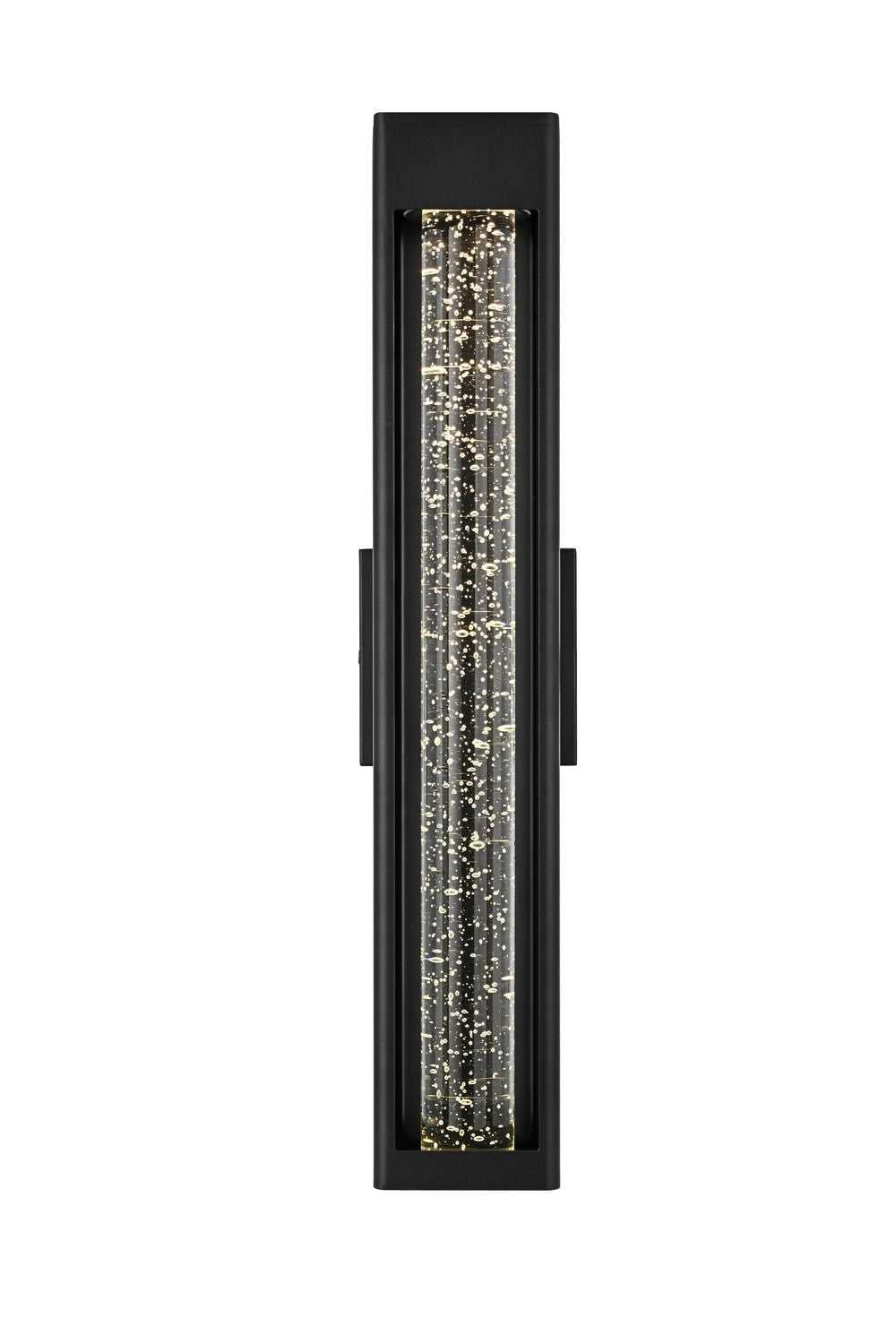 Amaris LED Outdoor Wall Sconce in Black and Clear Elegant Lighting
