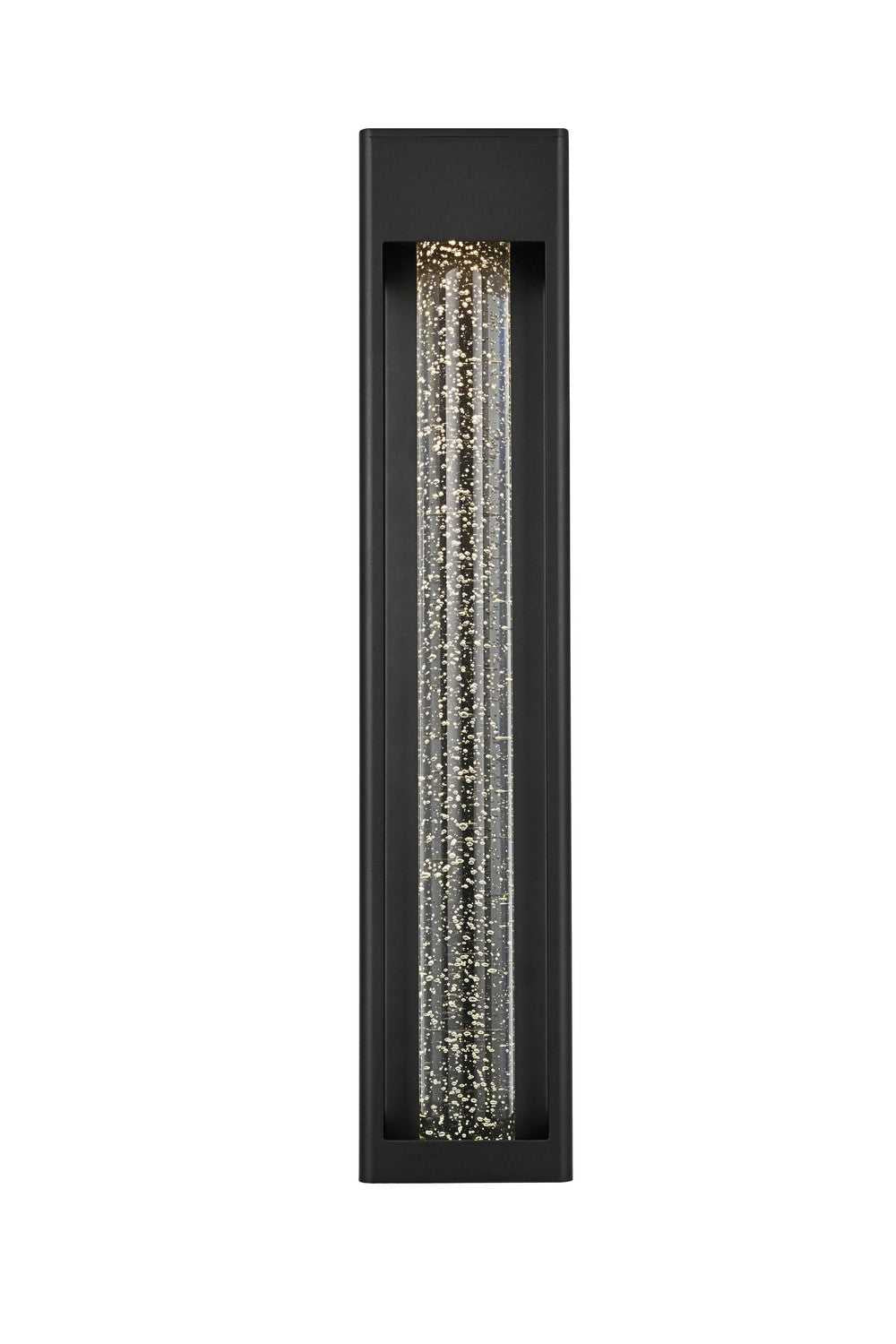 Amaris LED Outdoor Wall Sconce in Black and Clear Elegant Lighting