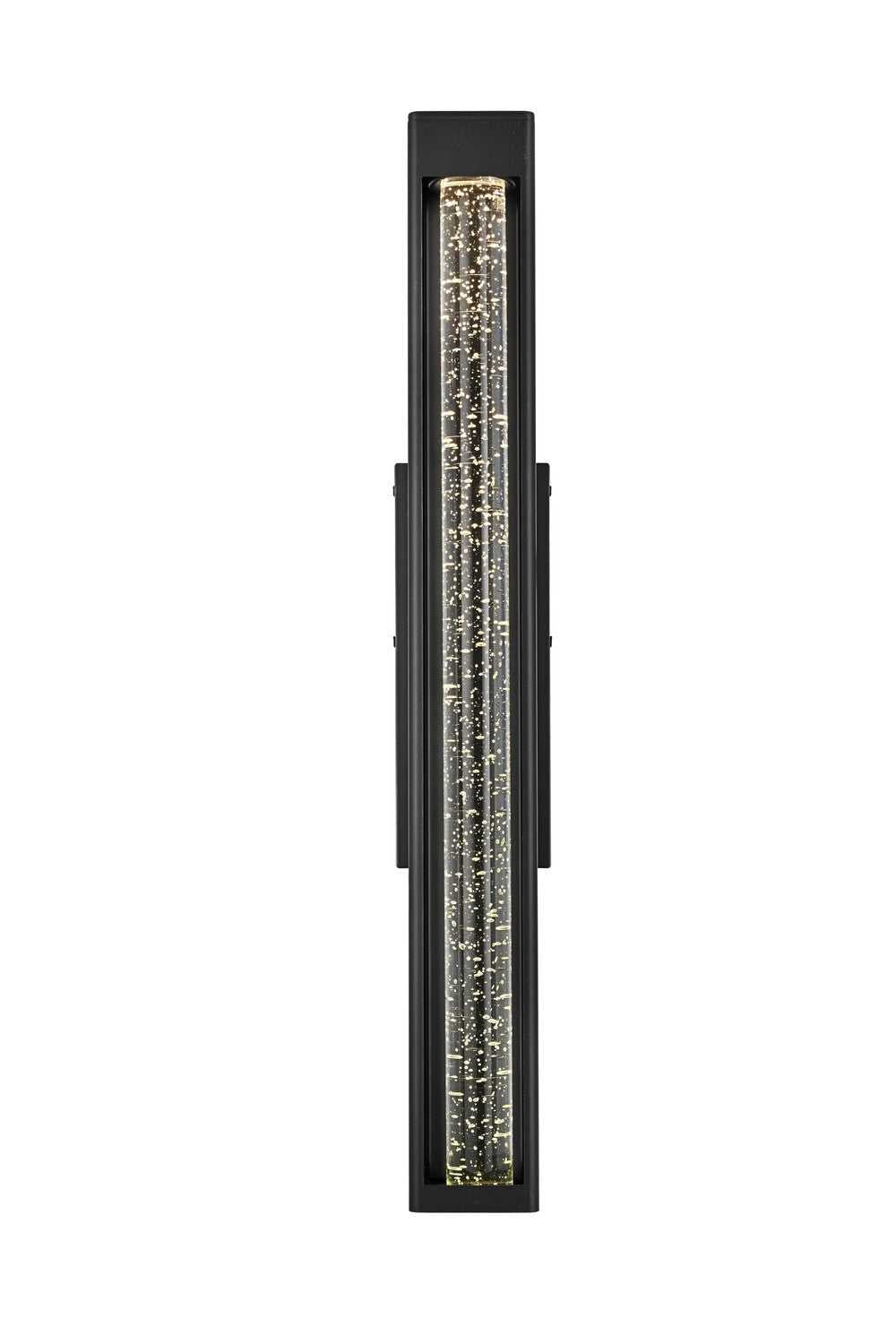 Amaris LED Outdoor Wall Sconce in Black and Clear Elegant Lighting