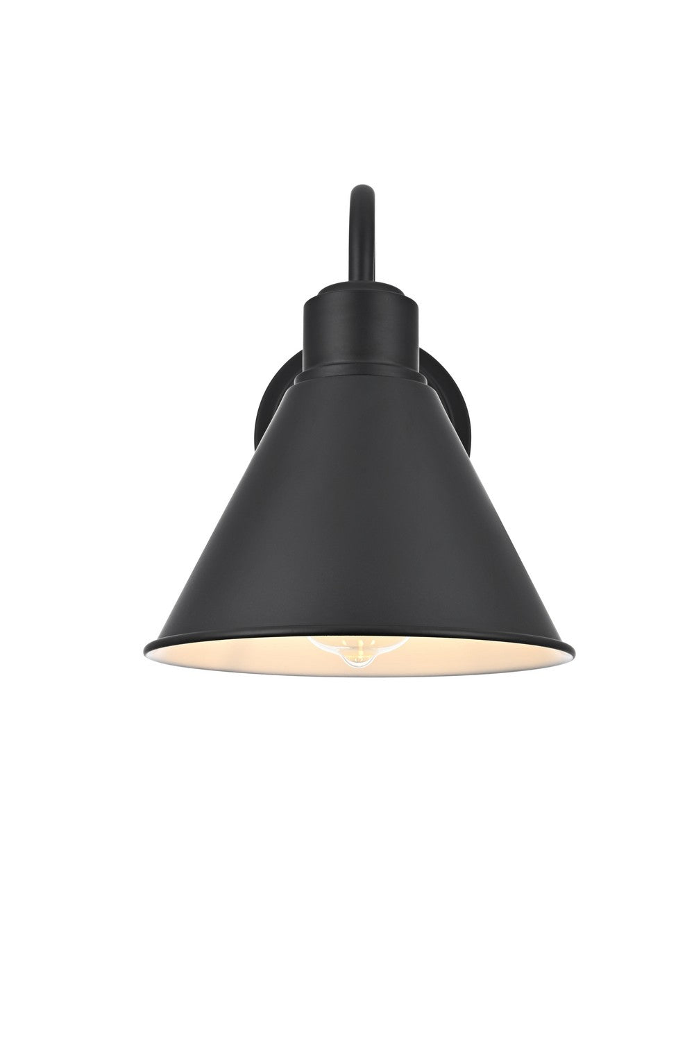 Colton One Light Outdoor Wall Sconce in Black Elegant Lighting